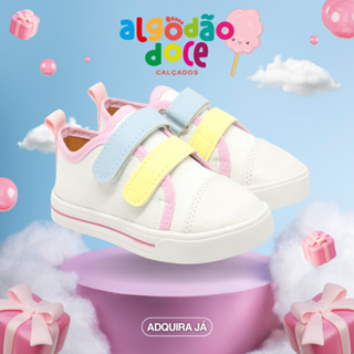 Tênis Infantil Menina e Menino Fecho Rápido Volta as Aulas Macio Leve Antiderrapante em Oferta na Shopee