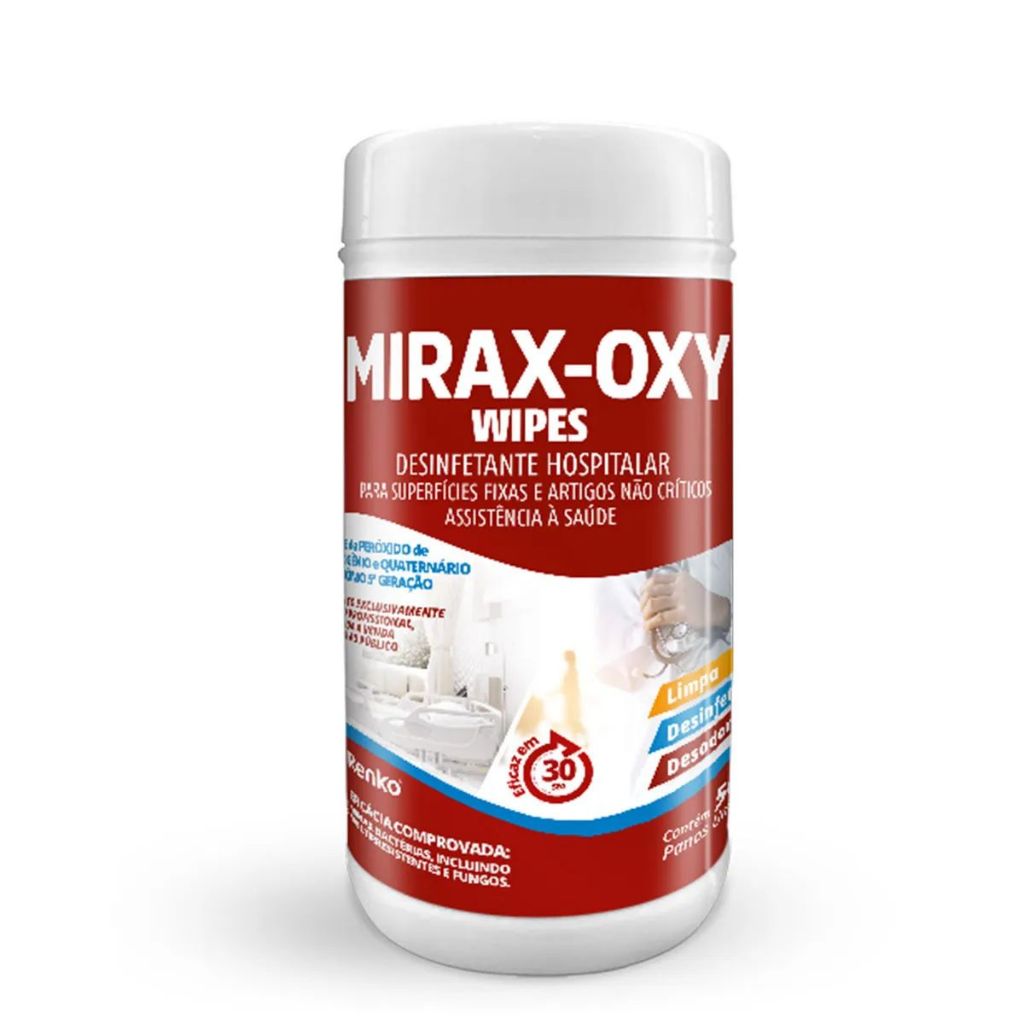 Mirax Oxy - Wipes - Pano Umedecido Com 50 Lenços