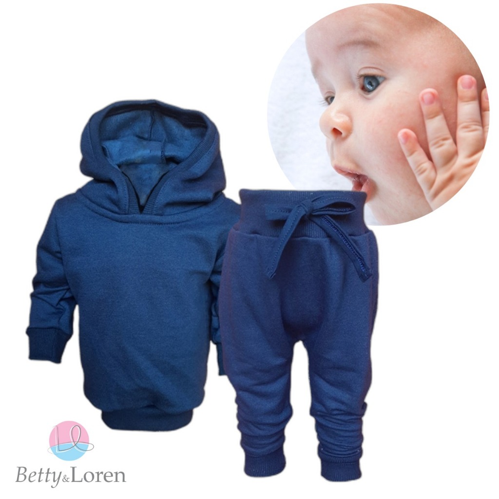 Moletom infantil casaco e calça para bebê menina e/ou menino modelo com liso com gorro em Oferta na Shopee