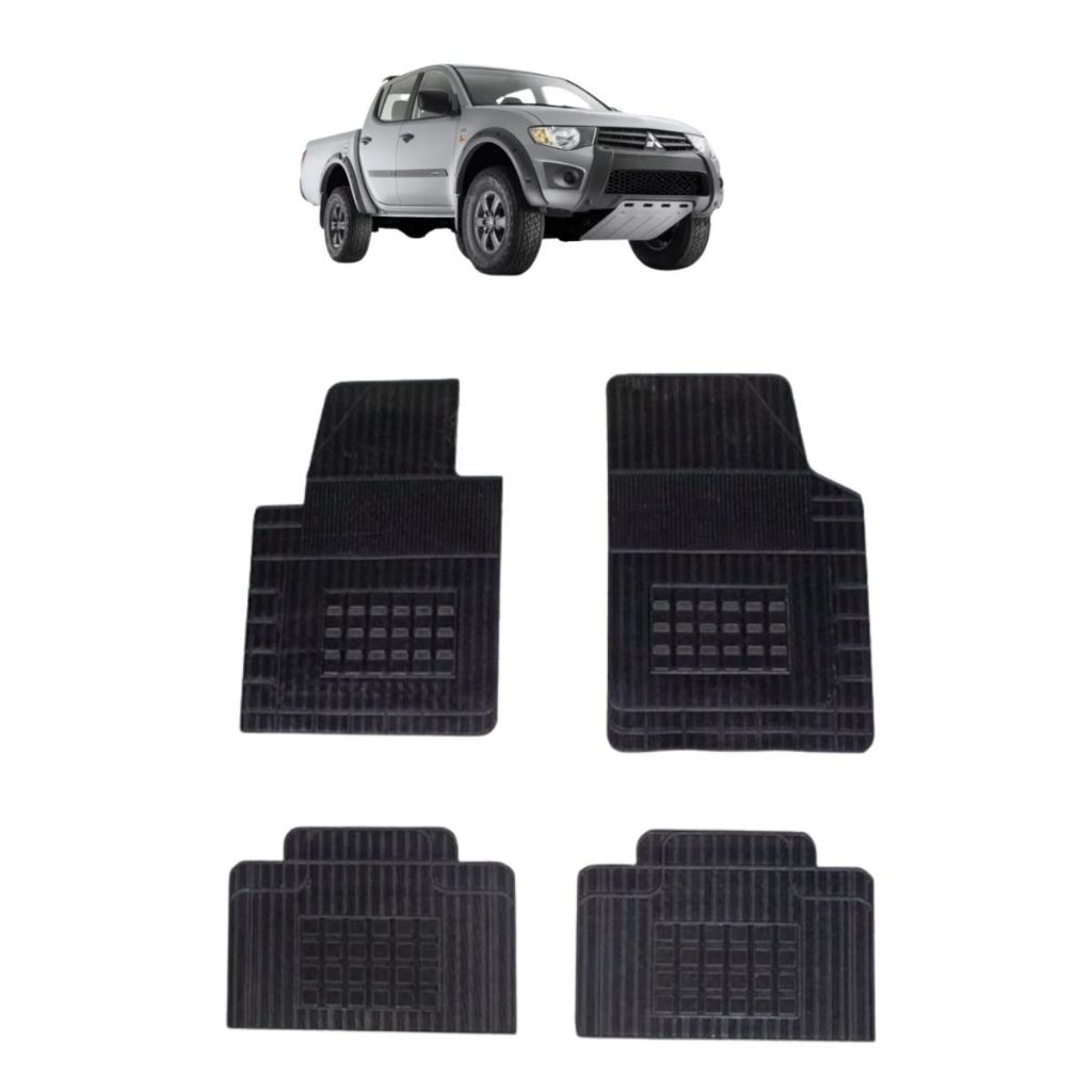 Jogo Tapete Borracha Mitsubishi L200 Triton 2018 a 2024 4 Peças  Car Floor
