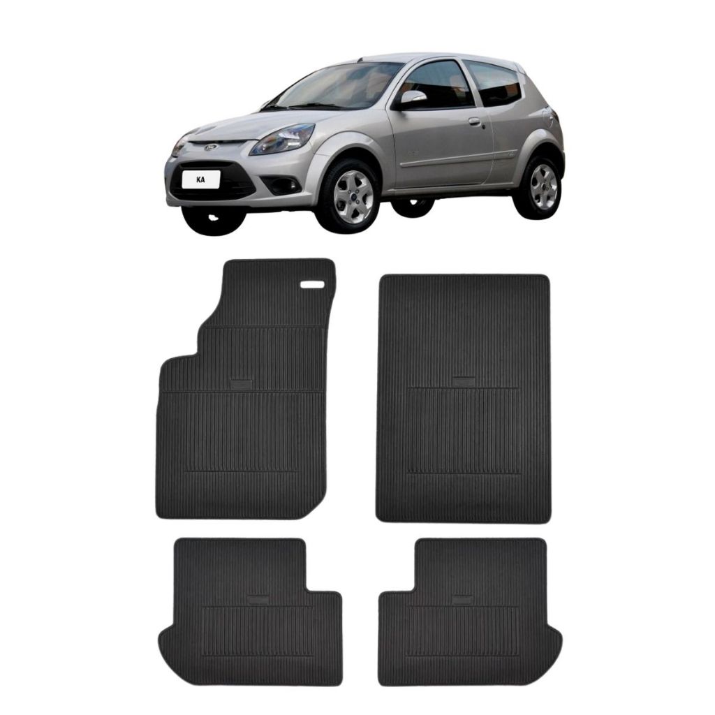 JOGO TAPETE DE BORRACHA Ford KA 2012 a 2014  - Car Floor