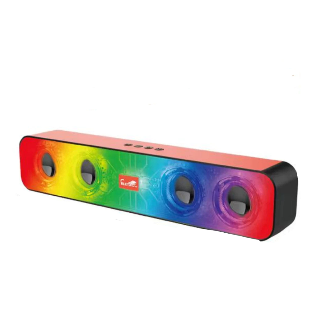 Caixa De Som Gamer Subwoofer Bluetooth Pc Led Rgb Eletromex EL-1041 em Oferta na Shopee
