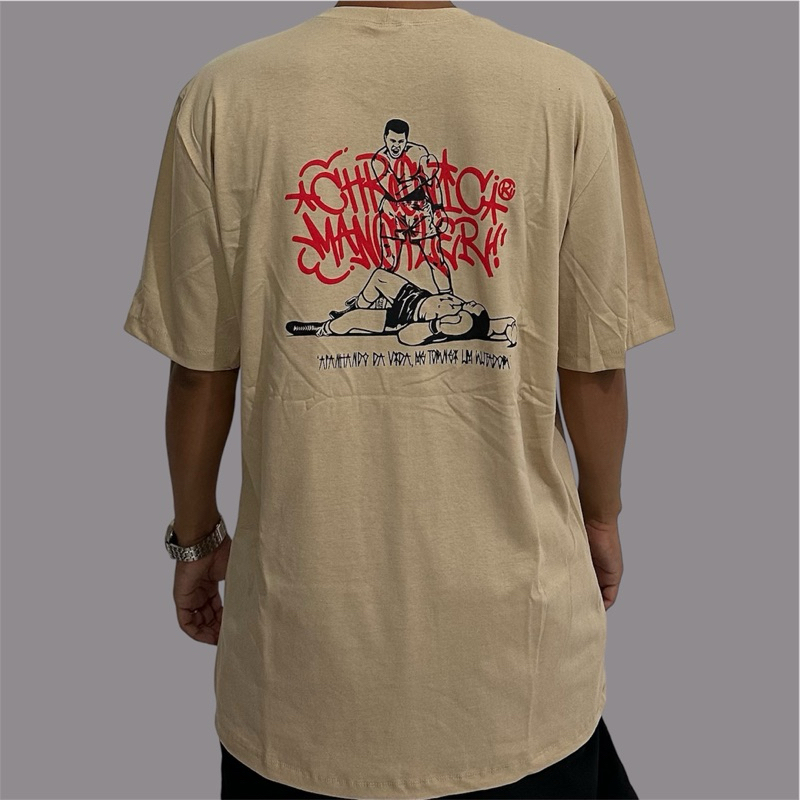 Camiseta Apanhando da Vida, Me Tornei um Lutador Oversized StreetWear 100% Algodão