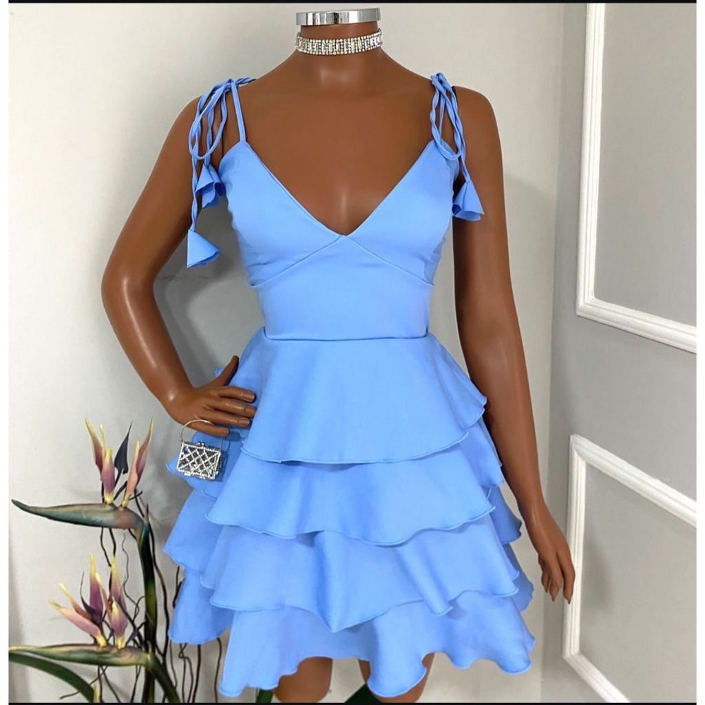 vestido feminino,vestido curto,vestido babado,vestido com alça,