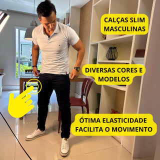 Calça Jeans Masculina Premium Original Masculino Lycra Elasticidade Casual Presente Pai