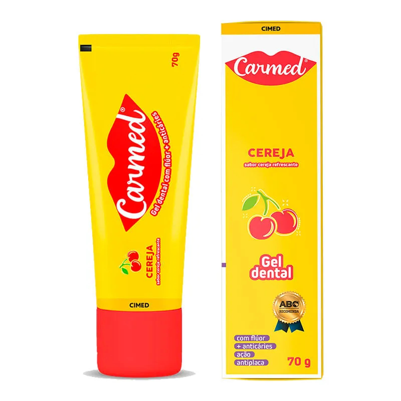 GEL DENTAL CARMED C/FLUOR  SBR CEREJA 70G
