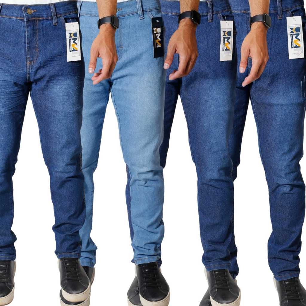 Calça Masculina Slim Skinny Elastano Jeans Atacado Promoção Barato