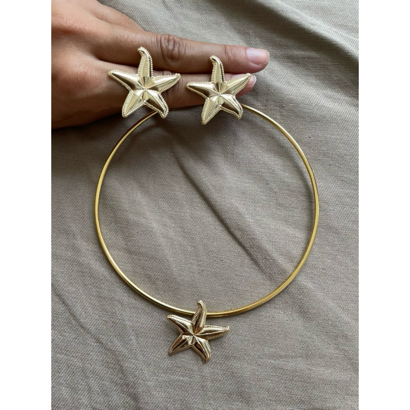 Colar Praiano Choker Estrela em Oferta na Shopee