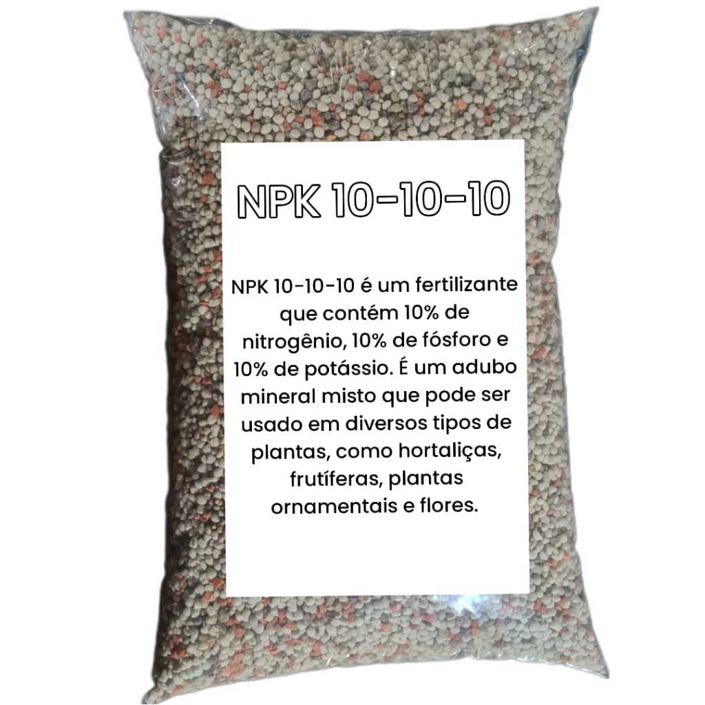FERTILIZANTE NPK 10 10 10 5 KG ADUBO  PARA PLANTAS FRUTIFERAS FLORES GRAMADOS em Oferta na Shopee