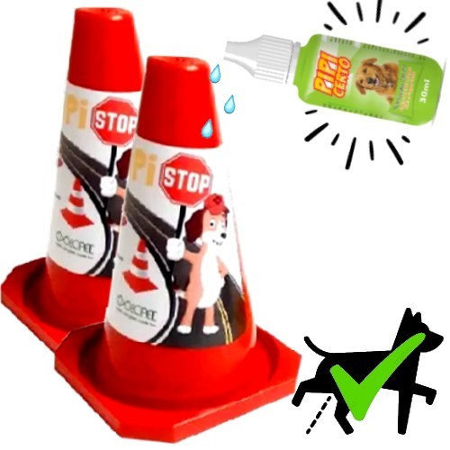 Sanitário Pet Postinho Cone Educador para cães e Xixi no Lugar Certo - 3 Produtos