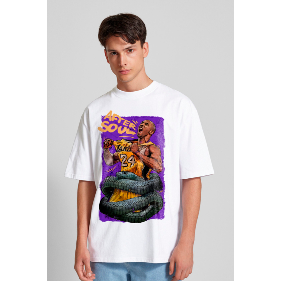 Camiseta AfterSoul Oversized | Streetwear | Black Mamba | Kobe Bryant | Lakers |100% Algodão | NBA |