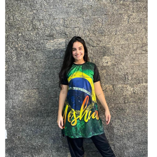 Bata Gospel de Dança Louvor Feminina Bandeira do BRASIL YESHUA em Oferta na Shopee