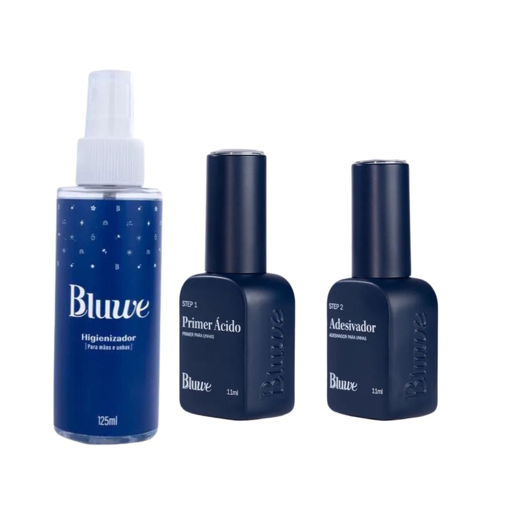 Kit Bluwe Prep Higienizador + Primer Ácido + Adesivador