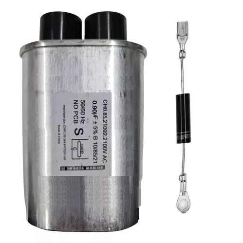 capacitor microondas alta tensao 0,90uf kit 3 diodo + 3 fusivel