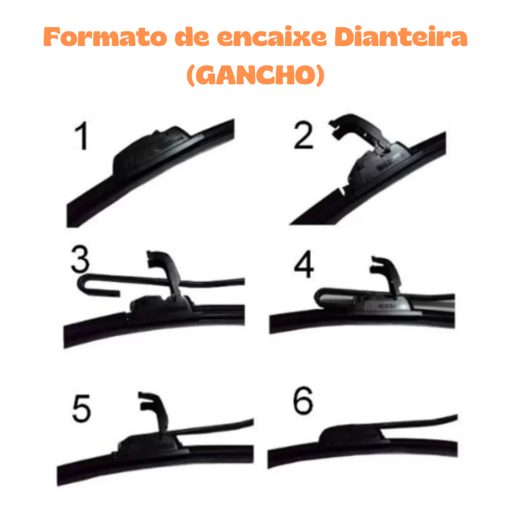 Kit de 3 Palhetas para Limpador Parabrisa Dianteiro e Traseiro para Fiat Palio G2 2001 á 2007