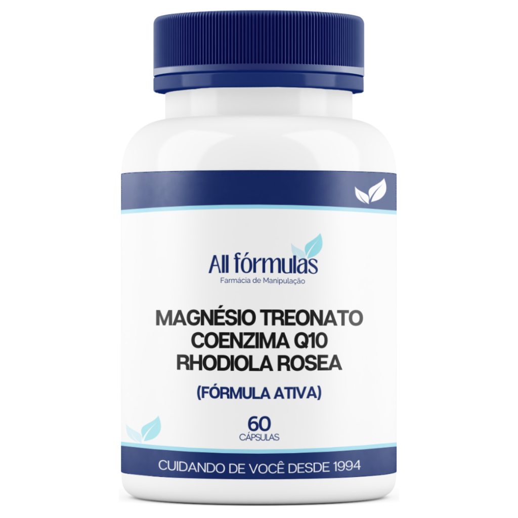 Magnésio Treonato + Coenzima Q10 + Rhodiola Rosea - 60 Cápsulas em Oferta na Shopee