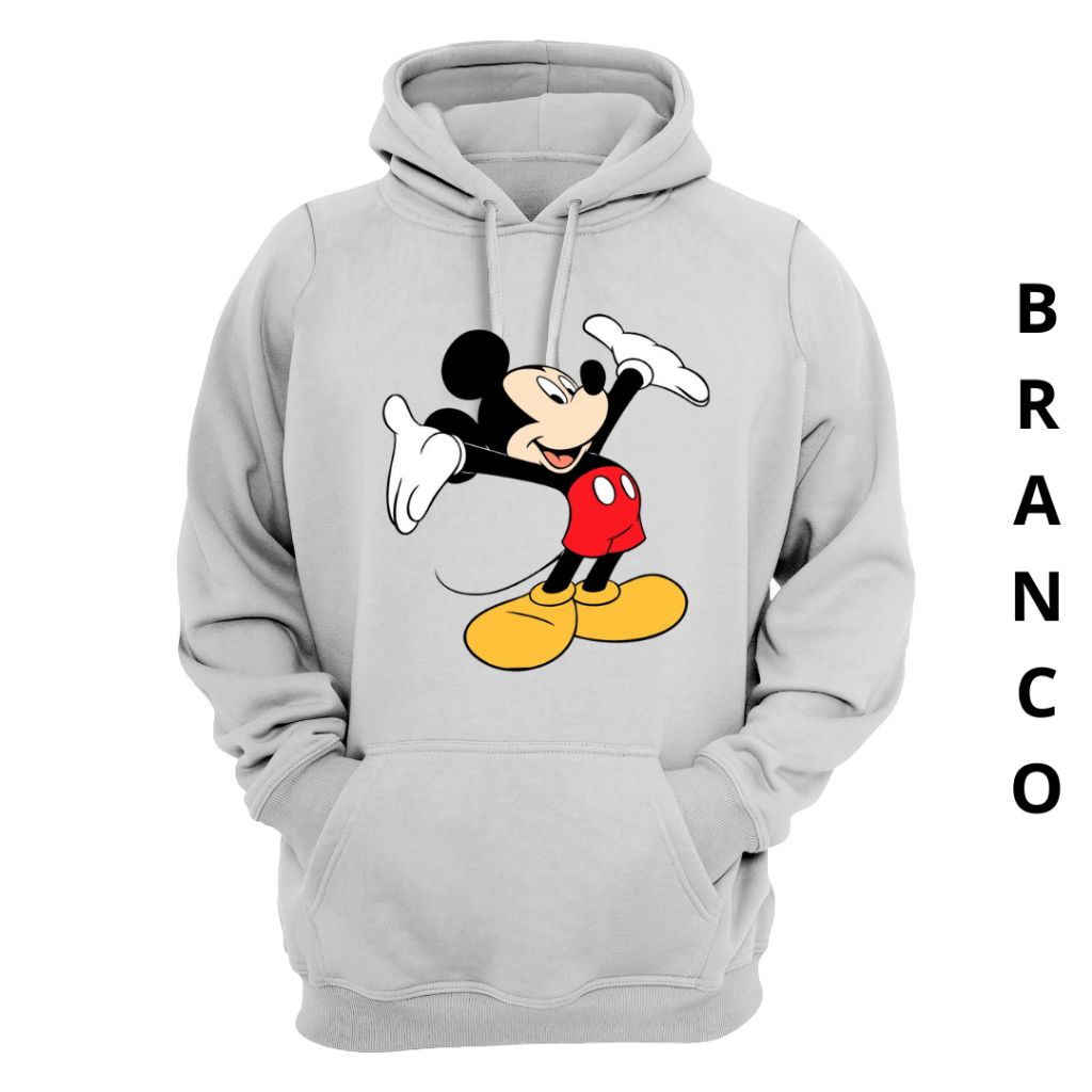 Moleton Unissex Mickey Felis Blusa De Envio Imediato