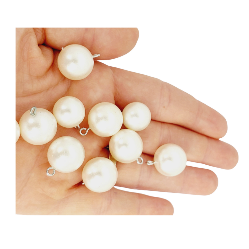 50 Pcs Pingente De Pérola Para Acessórios De Joias 11mm 13mm 16mm Botão Inteiro e Meia Perola