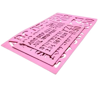 Kit C/ 03 Réguas Normógrafo Acrinil Escolar Plástico em Oferta na Shopee