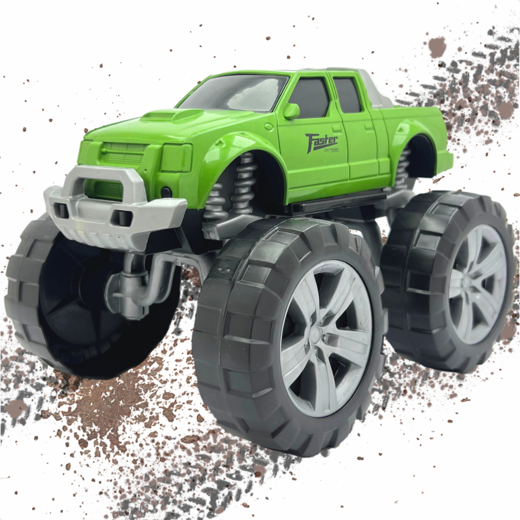 Caminhonete Pick-Up Brinquedo Trooper Carrinho Roda Grande Usual Brinquedos Verde