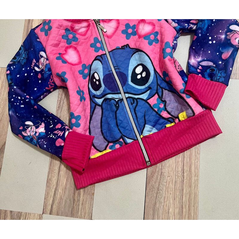 Bomber Jaqueta casaco infantil Frozem e stihc ,minie  outros em Oferta na Shopee