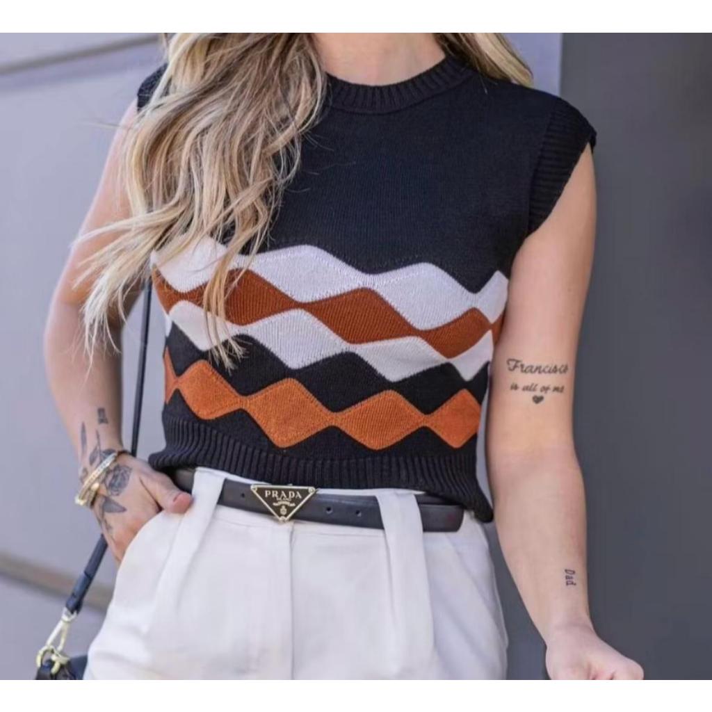 Blusa Feminina Blusinhas Feminina da Moda Tricot  Cropped Trico Modal Elegante