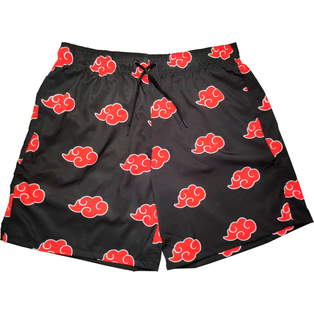 Short Masculino Elastano Naruto Akatsuki Nuvens Moda Praia em Oferta na Shopee