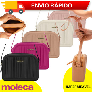 Bolsa Feminina Moleca ORIGINAL Baú C/ Divisória 2 Zipers - 500491