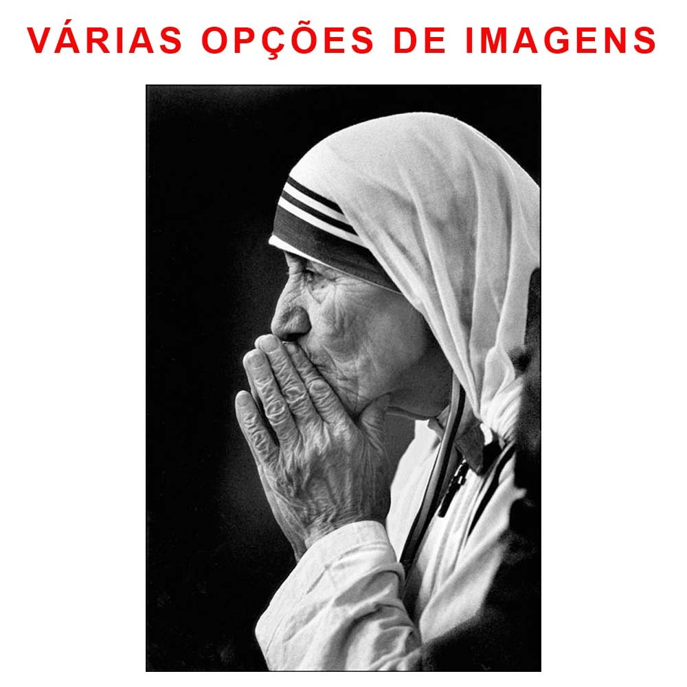 Placa Quadro Decorativo Católico - Madre Teresa de Calcutá