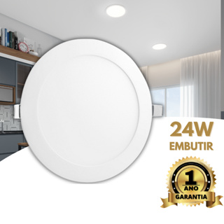 Kit 10 Painel Plafon Led Embutir Super Slim 24w 25w Branco 6500k Bivolt Redondo Square em Oferta na Shopee
