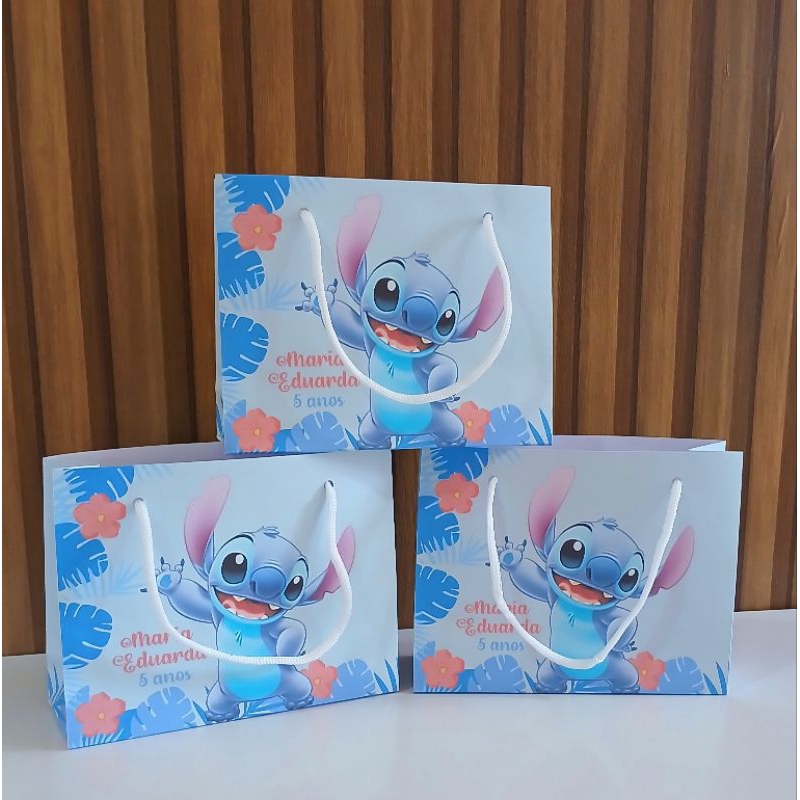 Sacolinhas Personalizadas tema Stitch | Sacolinha Surpresa | Lembrancinha | Festa infantil | Aniversário