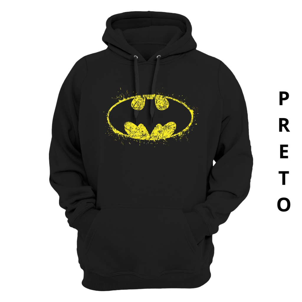 Moleton Unissex Batman Amarelo Blusa De Envio Imediato