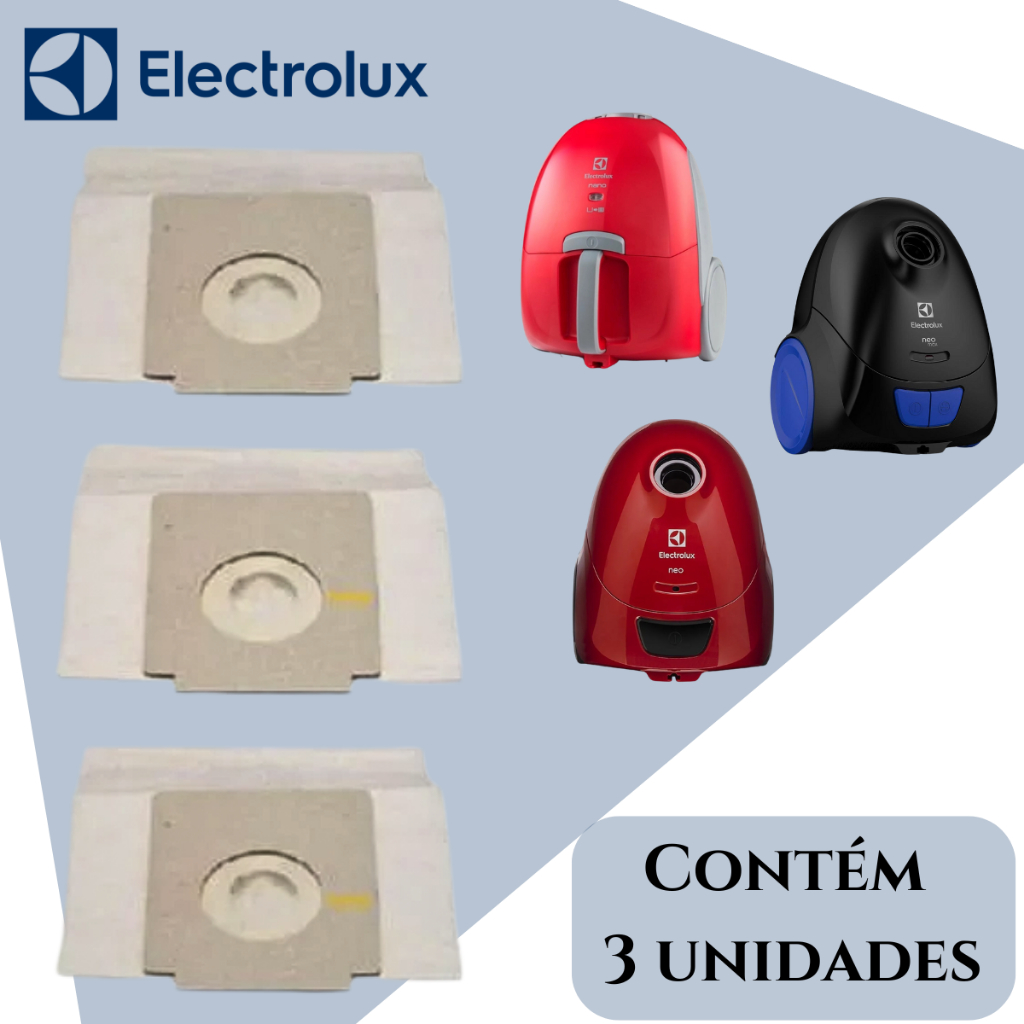 Filtro Saco Descartável Aspirador de Compatível Com Pó Electrolux - Nano - Neo30E - Neo31 em Oferta na Shopee