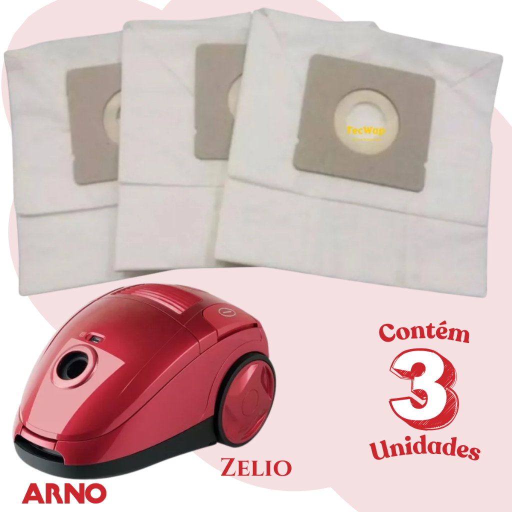 Saco Descartável para Aspirador de Pó Compatível com Arno Zelio
