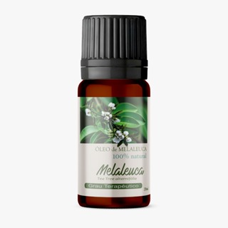 Óleo Essencial de Melaleuca (Tea Tree) - 100% Puro - Frasco vidro com gotejador em Oferta na Shopee