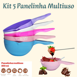 Kit 5 Panelinha Multiuso Confeitaria Para Doces Derreter Chocolate 850ml em Oferta na Shopee
