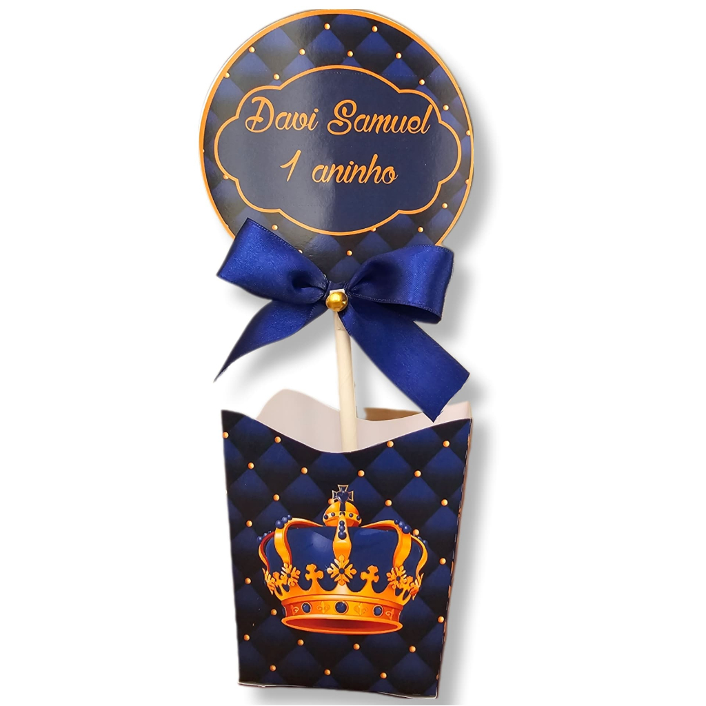 20 UNIDADES CACHEPO / CENTRO DE MESA REALEZA AZUL MARINHO Enfeite Festa Aniversário Chá Revelação em Oferta na Shopee