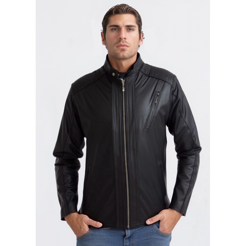 Jaqueta Masculina de Couro 100% Legítimo Bovino Modelo Slim