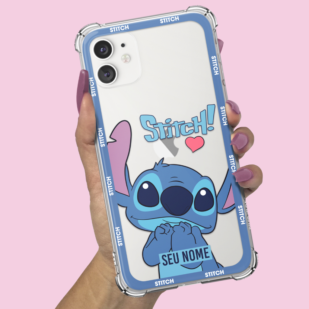 Capa Capinha para Samsung Galaxy S20 S21 S22 S23 S24 S25 FE PLUS ULTRA Anti-impacto Anti queda Personalizada Stitch 24