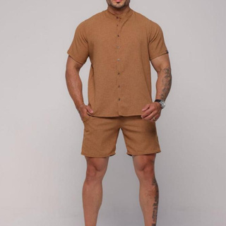 Conjunto Masculino Linho Premium em Oferta na Shopee