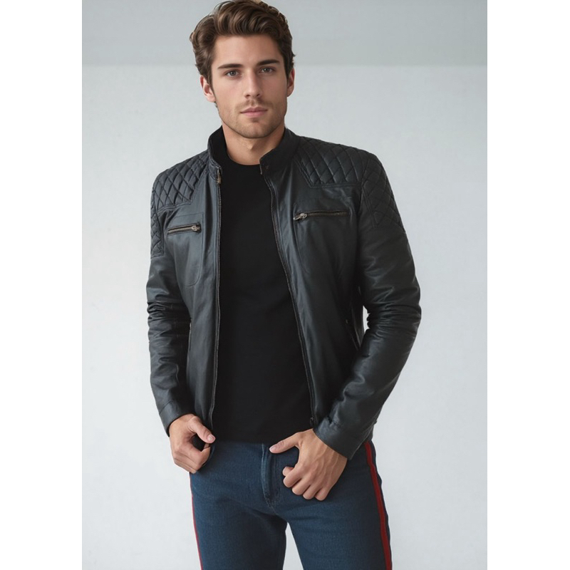 Jaqueta Masculina Couro Bovino Legitimo Original Chiarelli Couros - David Beckham