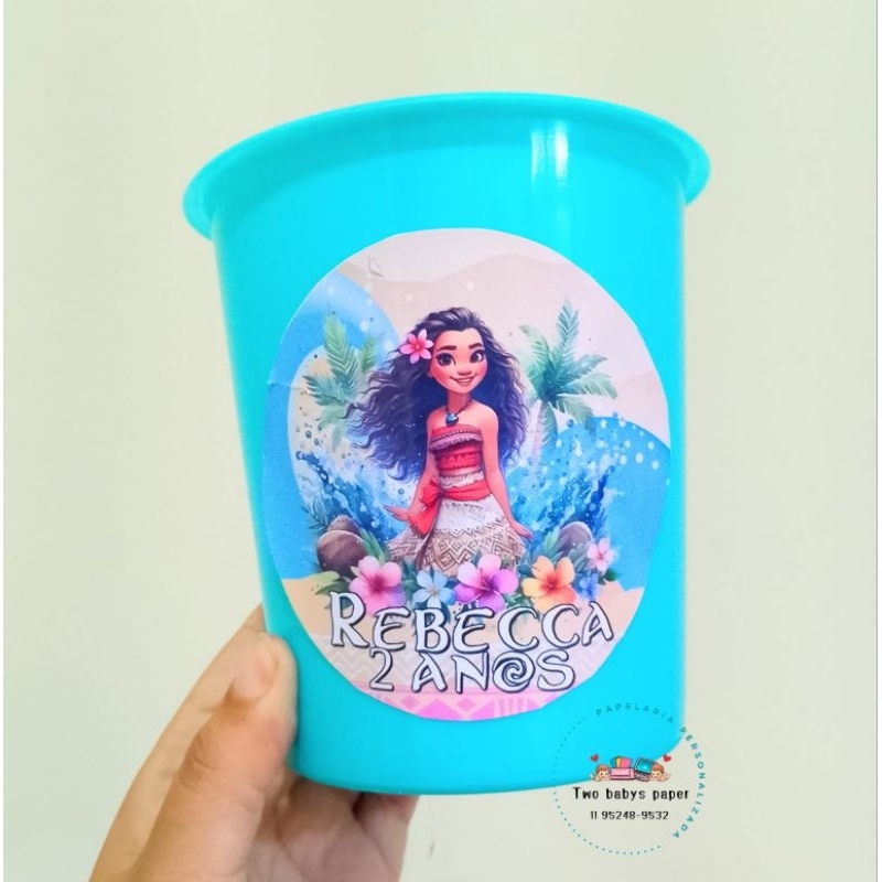 10 balde/ Baldinho de 1L Personalizado da Moana