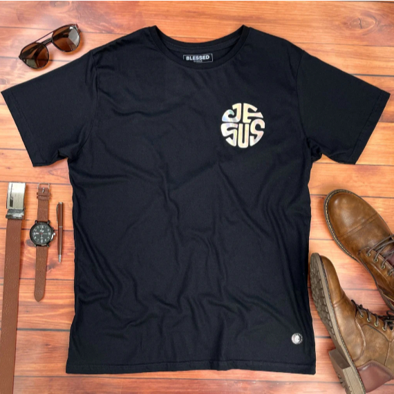 Camisetas Masculina Estampada Jesus Verão Tecido Premium 100% Algodão