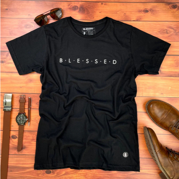 Camisetas Masculina Estampada Blessed Verão Tecido Premium 100% Algodão
