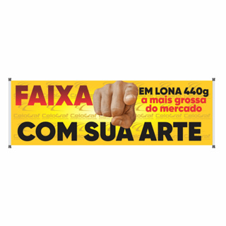 Faixa, banner, placa em lona com sua arte em Oferta na Shopee