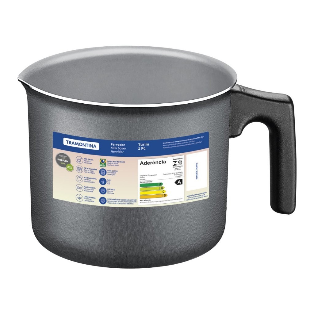 Leiteira Fervedor Canecão Tramontina Turim Alumínio Antiaderente CHUMBO1,7 Litros  Café  Chá Cozinha em Oferta na Shopee