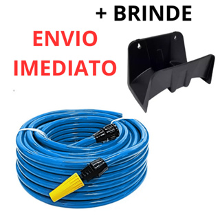 Mangueira Jardim Reforçada Lisa Flexivel Metros 10 15 20 25 30 40 50 + Suporte Mangueira de Parede Promoção em Oferta na Shopee