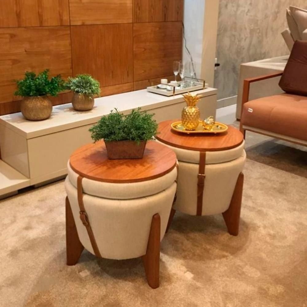 Puff Flex 3 em 1: Mesa, Baú e Puff para Sala e Quarto
