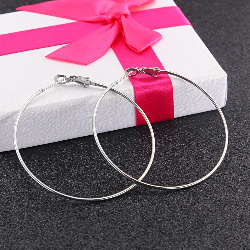 Brinco de Argola - Prata e Dourado em Oferta na Shopee