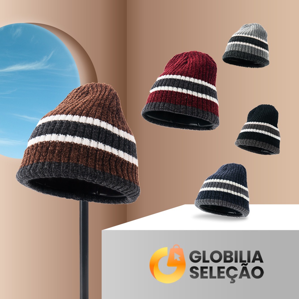 Gorro Touca Feminina Masculina Menino Menina Tricotado Quente Fashion MZ5131